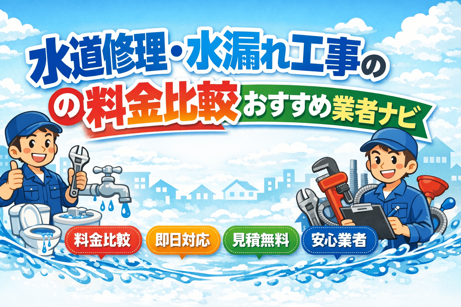 水道修理・水漏れ工事の料金比較おすすめ業者ナビ